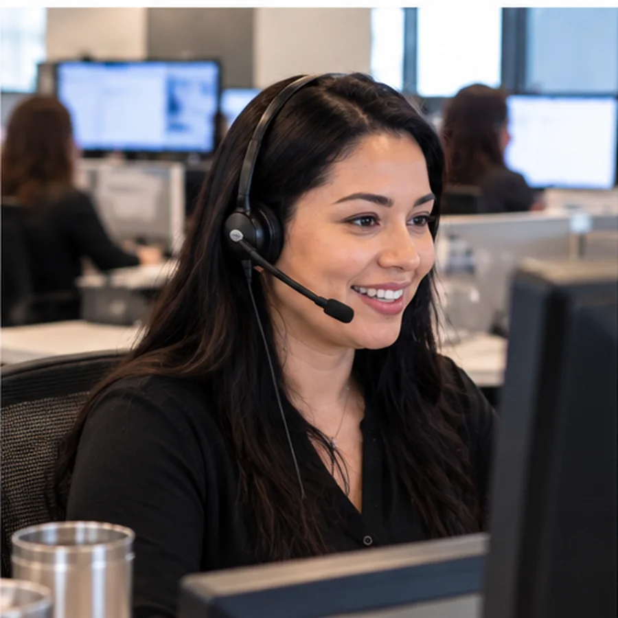 CallCenterUSA operators taking live calls at a US-based facility