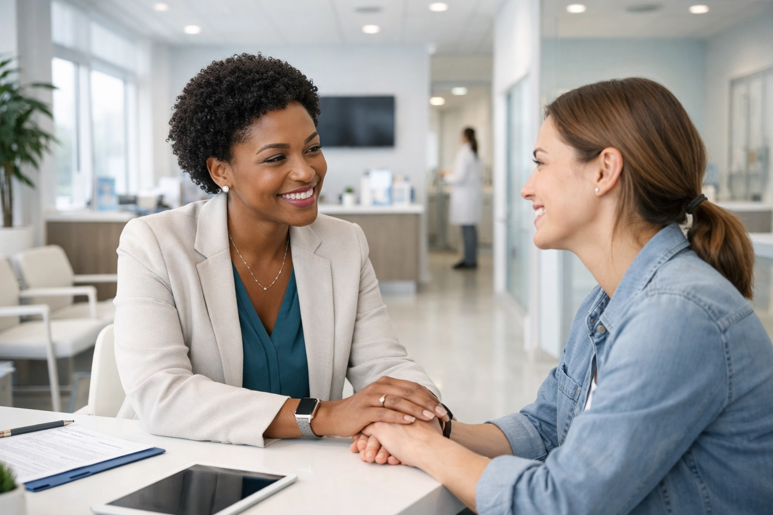 Medical answering service professional building patient trust through clear healthcare communication.