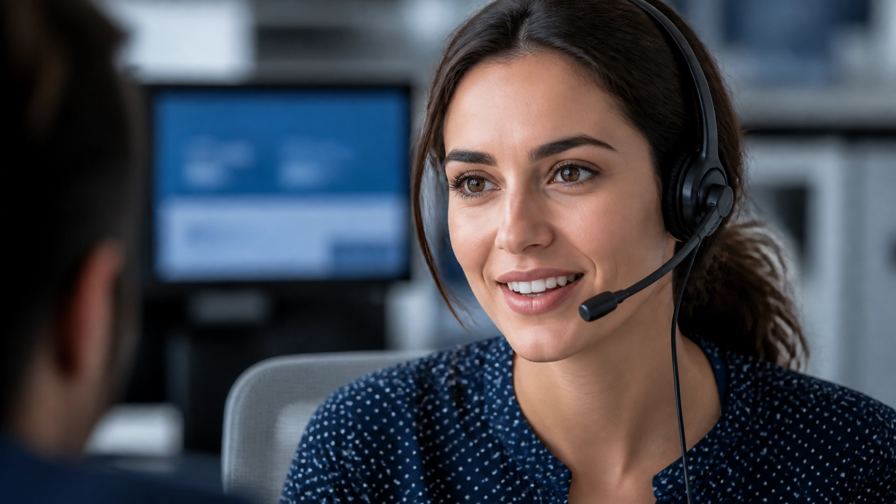 Call center services leader discussing growth strategy in a bright corporate boardroom