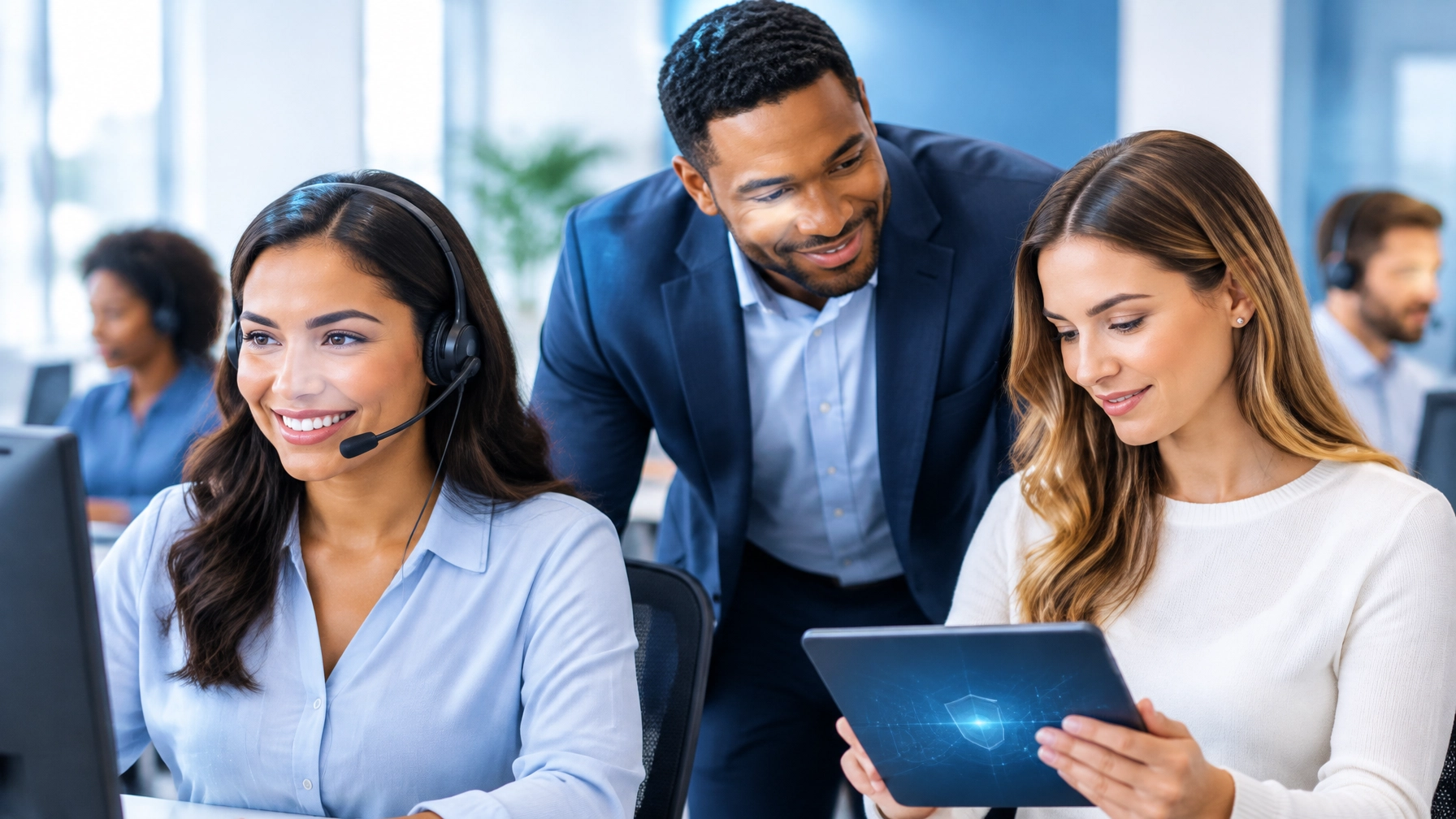 US-based call center in USA team supporting secure customer communications